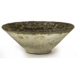 Large garden stoneware bowl, 34cm high x 90cm in diameter