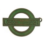 Vintage London Transport badge by J R Gaunt London, 5cm wide