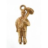 9ct gold chimney sweep charm, 1.7cm high, 1.3g