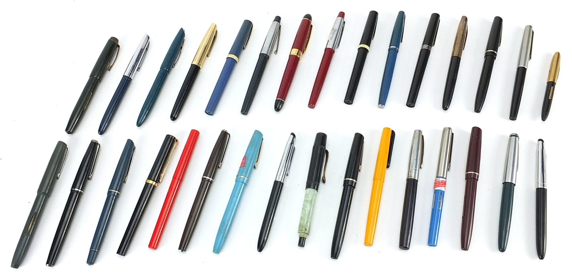 Collection of vintage and later fountain pens