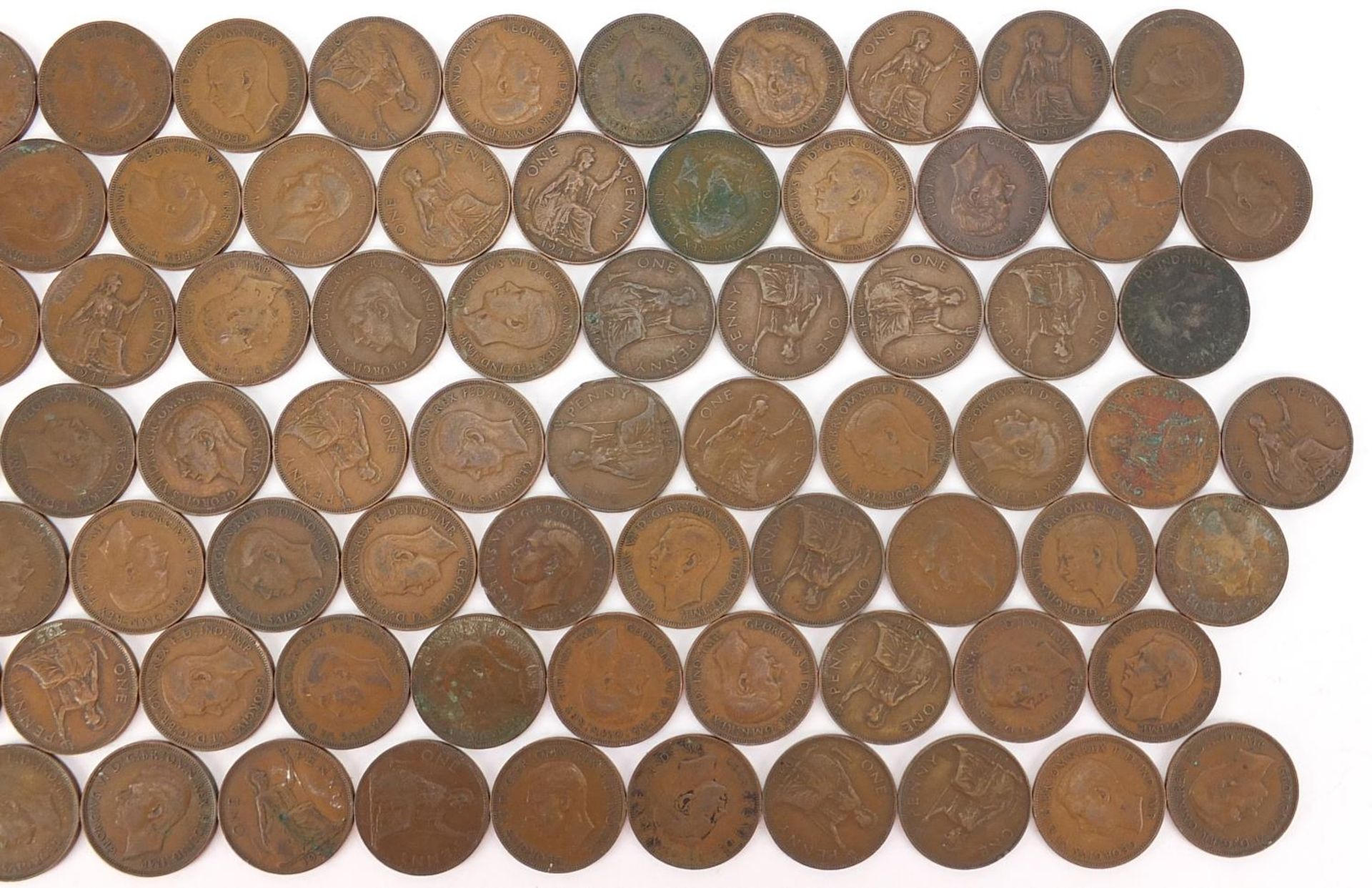 Large quantity of George VI pennies, 1944- 1949, 850g - Image 3 of 3