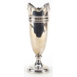 Alexander Clark & Co, George V silver vase, Birmingham 1929, 20cm high, 297.0g