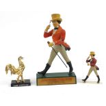 Breweriana advertising figures comprising Johnnie Walker Scotch whiskey and Take Courage, the