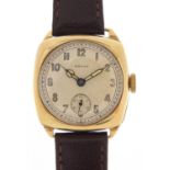 Envoy, gentlemen's 9ct gold wristwatch, the case numbered 681506, 28mm wide