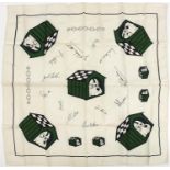 Vintage motoring interest silk scarf relating to The Women's Motor Racing Associates club known as