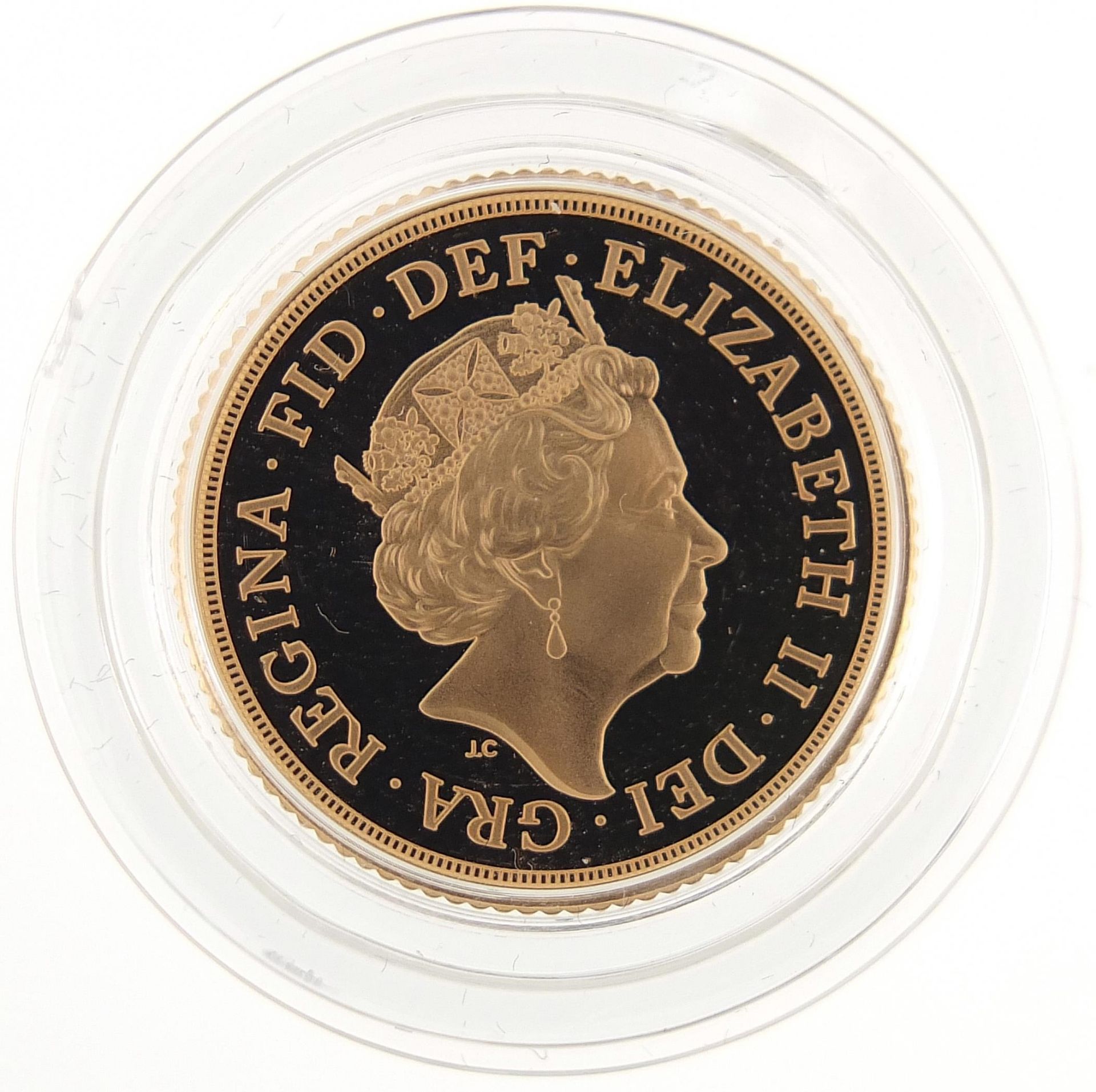 Elizabeth II 2021 gold proof sovereign with box and certificate, 6767/7995 - this lot is sold - Image 3 of 4