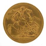 George V 1925 gold sovereign, South Africa mint - this lot is sold without buyer?s premium, the