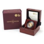 Elizabeth II 2020 gold proof sovereign with box and certificate, 7881/7995 - this lot is sold