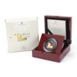 Elizabeth II 2020 Winnie the Pooh gold proof piedfort fifty pence coin with box and certificate,