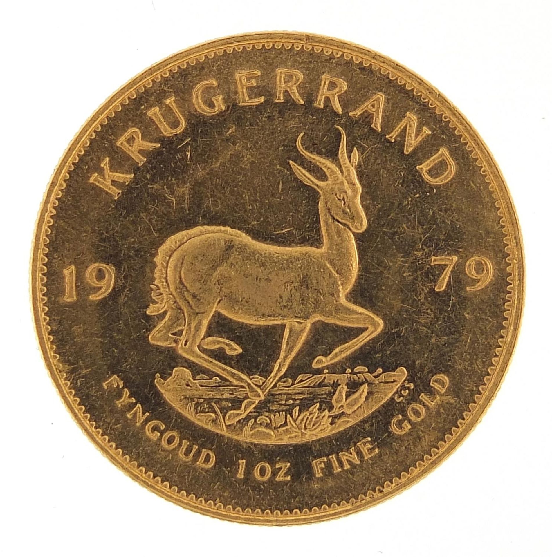 South African 1979 gold krugerrand - this lot is sold without buyer?s premium, the hammer price is