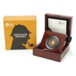 Elizabeth II 2019 Celebration of Sherlock Holmes gold proof fifty pence coin with box and