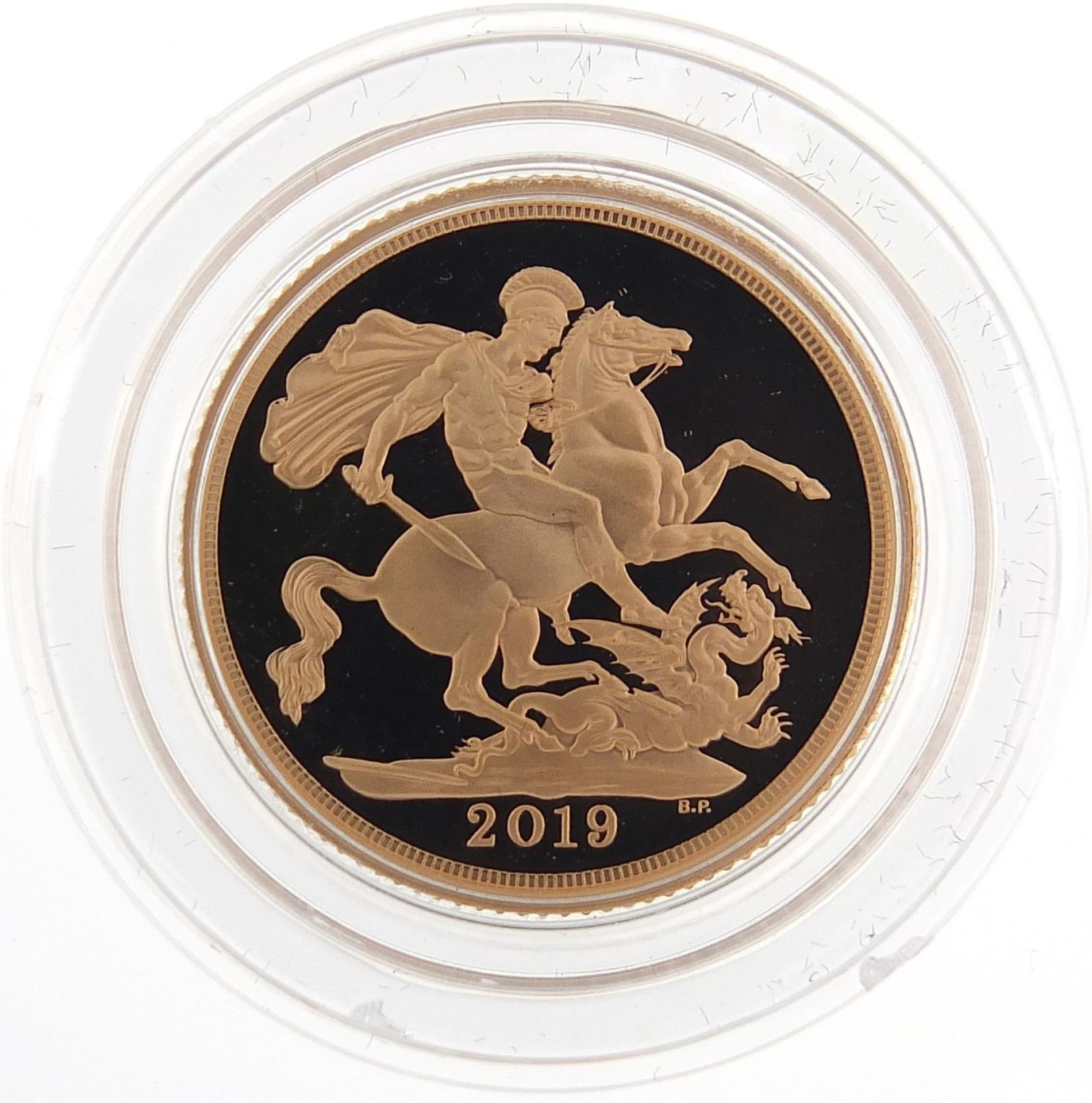 Elizabeth II 2019 gold proof sovereign with box and certificate, 7116/9500 - this lot is sold - Image 2 of 4