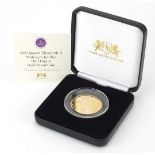 Elizabeth II 2022 Platinum Jubilee half ounce gold proof coin with box and certificate, 16.0g - this