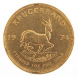 South African 1974 gold krugerrand - this lot is sold without buyer?s premium