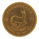 South African 1974 gold krugerrand - this lot is sold without buyer?s premium