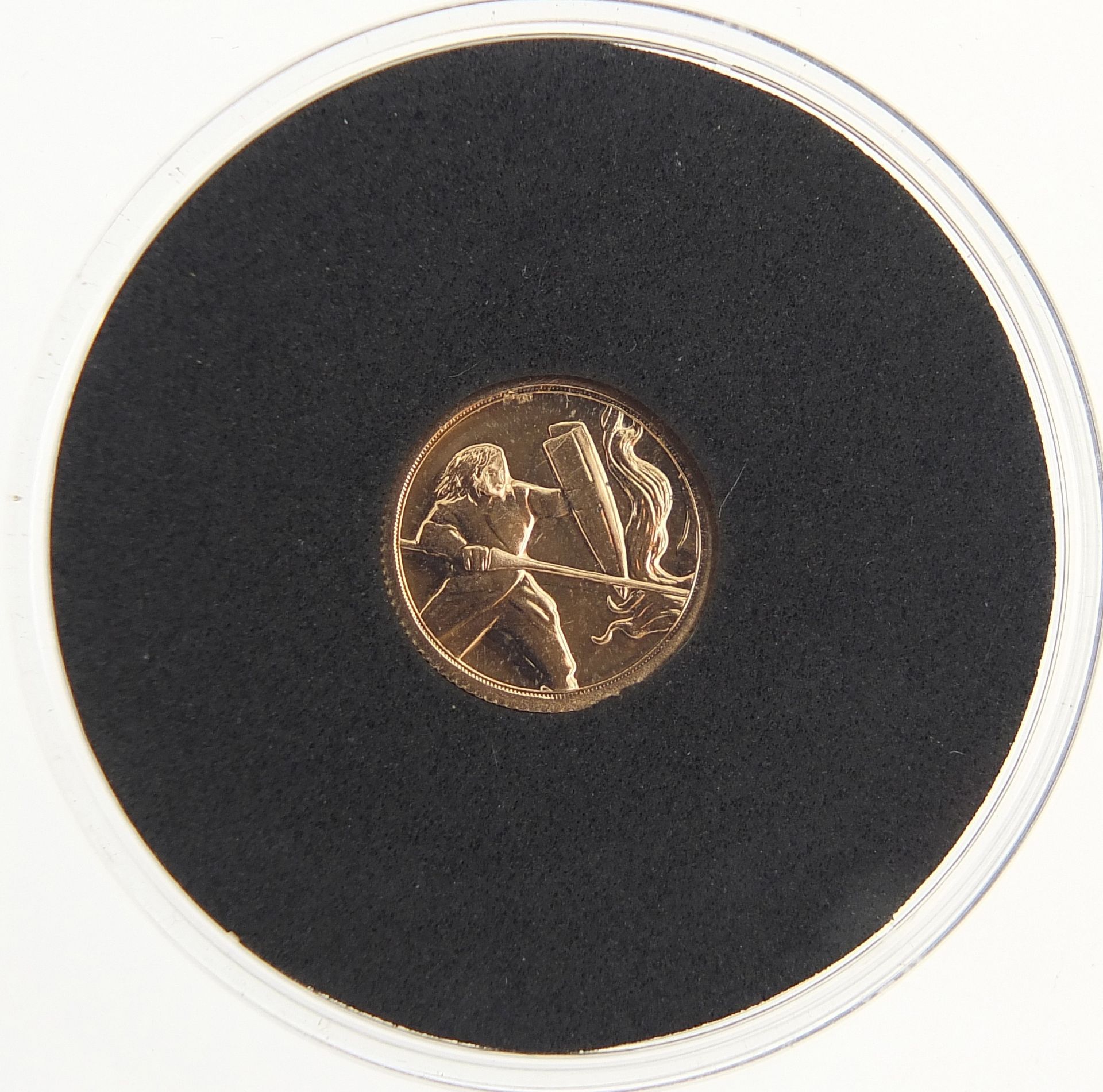Queen Elizabeth 2020 gold quarter sovereign - this lot is sold without buyer?s premium, the hammer