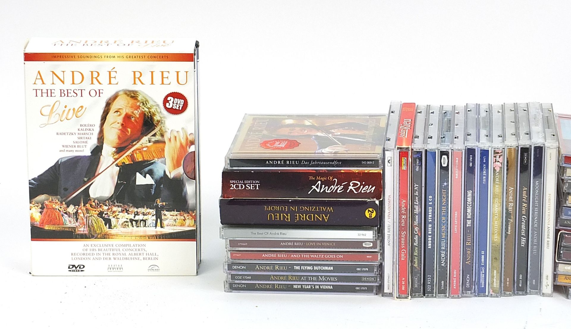 Selection of the celebrity violinist Andre Rieu CD's, DVDs and a Maastricht 2016 programme - Image 2 of 3