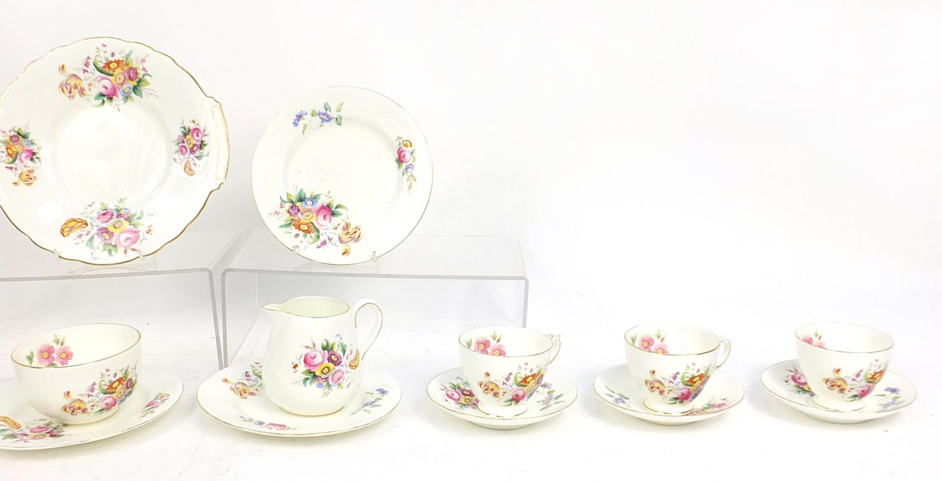 George Jones Crescent June Time floral teaware - Image 3 of 3