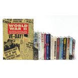 Military interest hardback books including World War II, The Battle of Britain, Battle Over Sussex