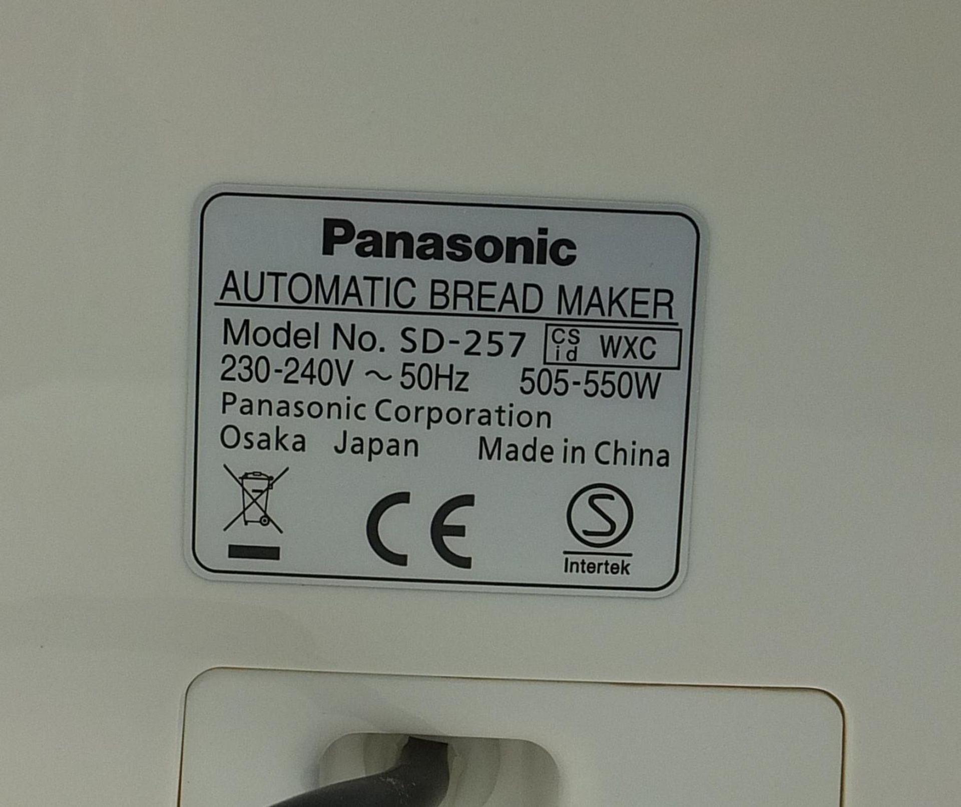 Panasonic bread maker - Image 3 of 3