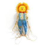 Garden giant sunflower cloth scarecrow, 90cm high