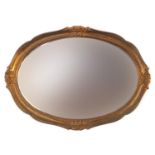 Oval gilt framed wall mirror, 50cm x 35.5cm