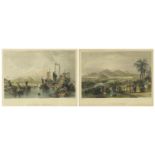 After Thomas Allom - The City Nanking and City of Ning-Po, two 19th century Chinese engravings,