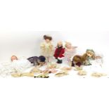 Collection of collectable dolls to include bisque headed examples including an Armand Marseille