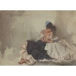 William Russell Flint - Spanish lady, contemporary print, mounted and framed, 70cm x 58cm