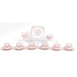 Tuscan Charmaine bone china Pink Rose tea set, the sandwich plate 22cm square