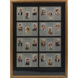 Oak framed and glazed Will's Cigarette card Music Hall Stars, housed in an oak back and front