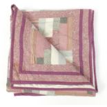Handmade patchwork quilt, 216cm x 165cm