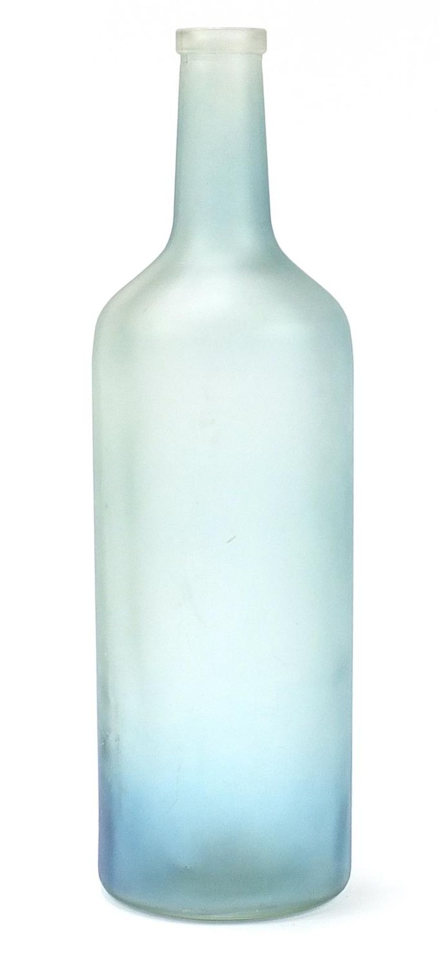 Large frosted glass bottle, 61.5cm high