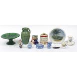 Victorian and later china including Allertons Toby jug, Wedgwood blue and white Jasperware, Majolica