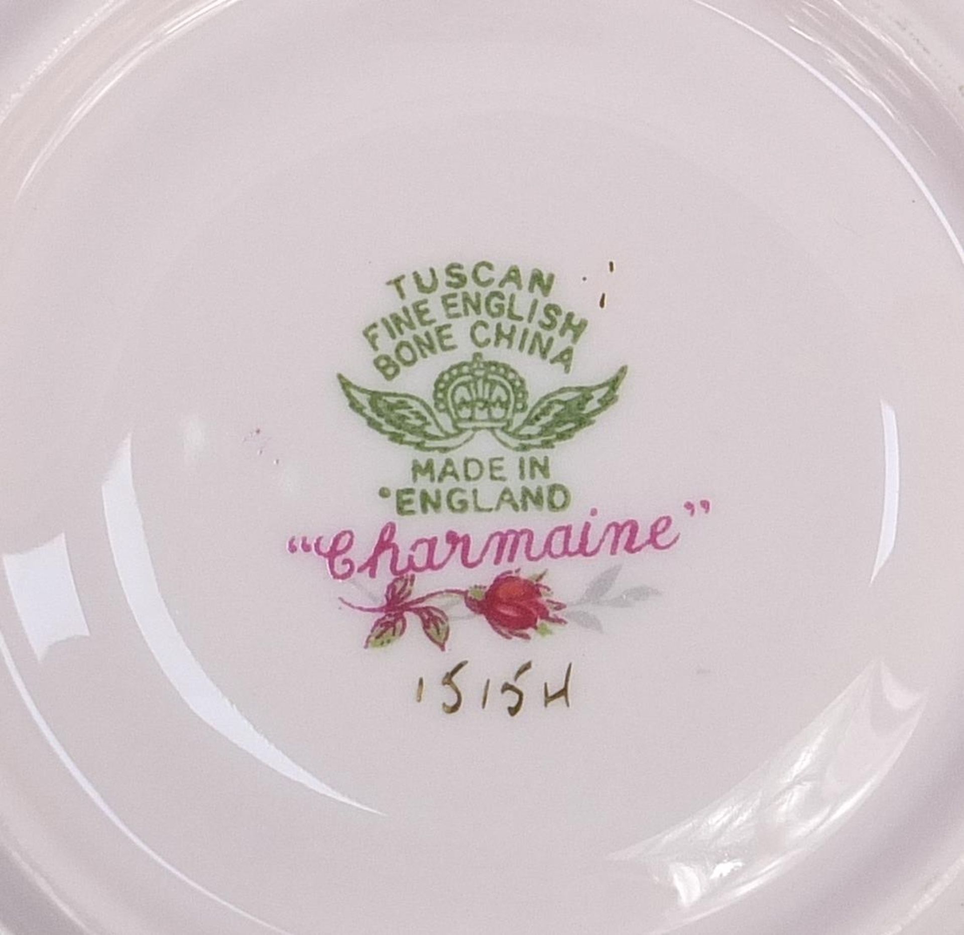 Tuscan Charmaine bone china Pink Rose tea set, the sandwich plate 22cm square - Image 4 of 4
