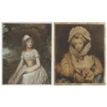 After Sir Joshua Reynolds - Lady Lavinia Bingham, Countess Spencer and Lady Charlotte Feversham