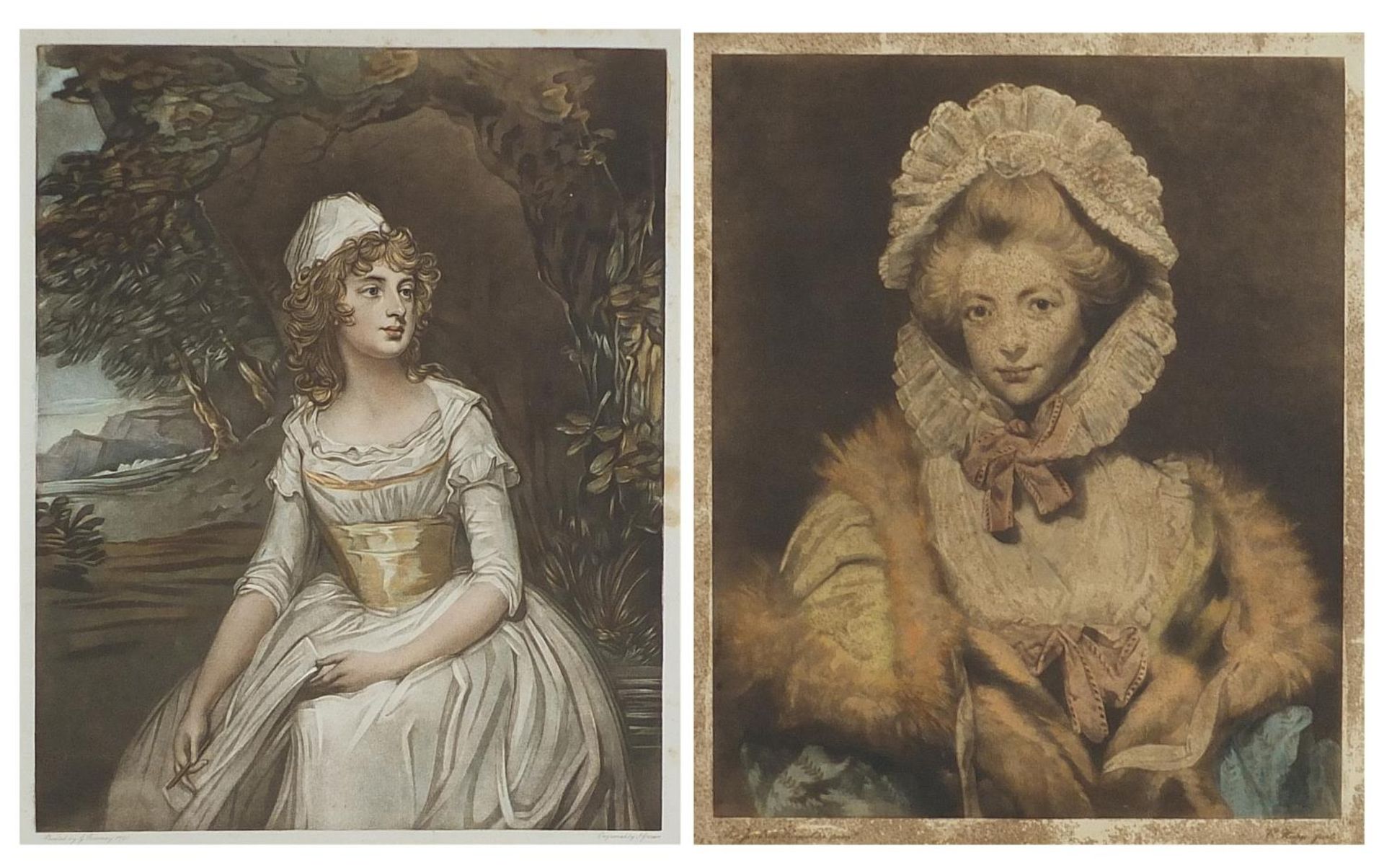 After Sir Joshua Reynolds - Lady Lavinia Bingham, Countess Spencer and Lady Charlotte Feversham