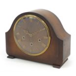 Mahogany cased Smiths mantle clock with Westminster chime, 23.5cm high x 29cm wide