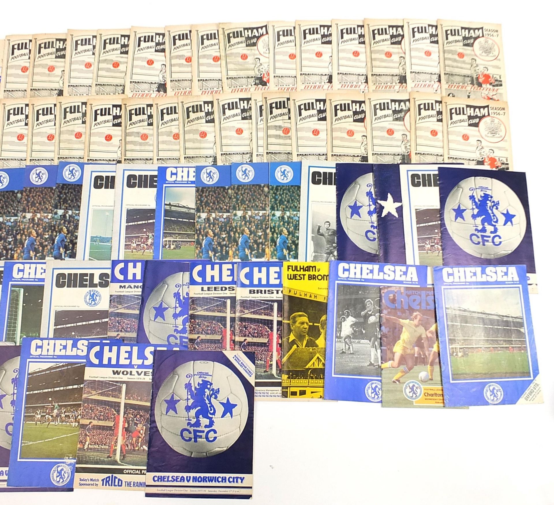 Collection of 1950s and later Chelsea and Fulham Football Club football programmes - Image 3 of 3