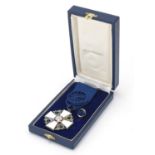 Finnish military interest Order of the White Rose, First Class Knight, medal with box