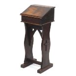 Carved oak child's lectern, 87cm high