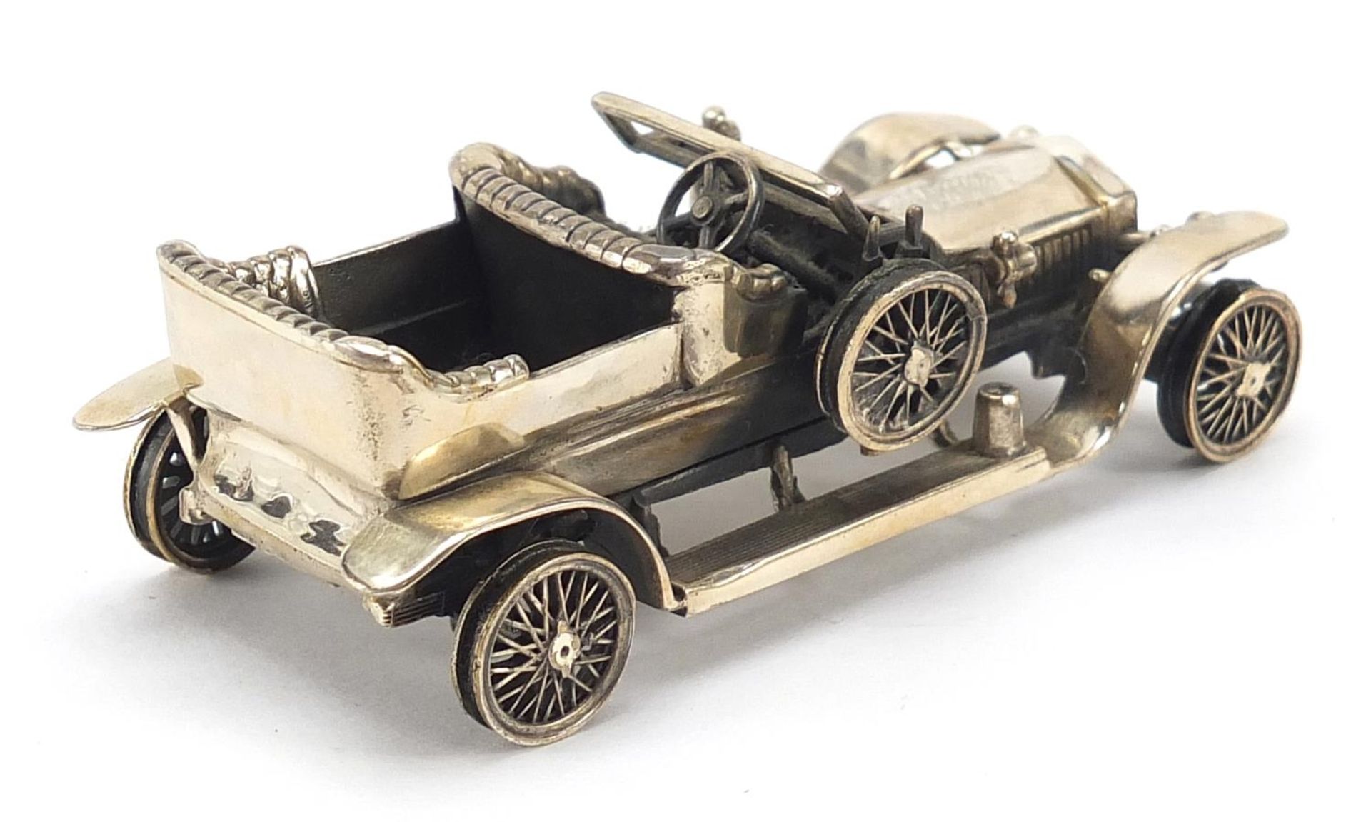 Silver model of a classic Rolls Royce, 8.5cm in length, 111.0g - Image 2 of 3