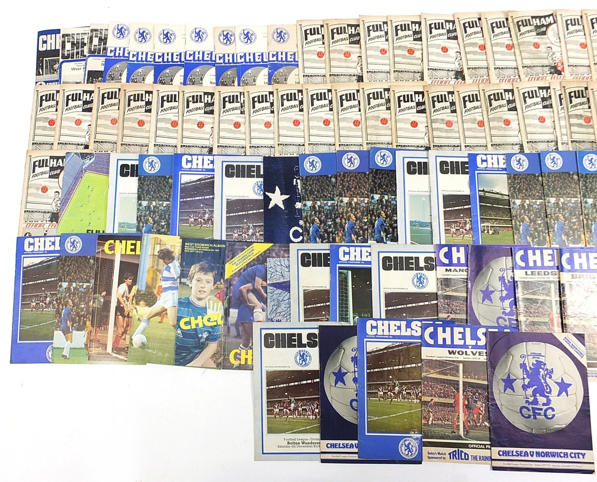 Collection of 1950s and later Chelsea and Fulham Football Club football programmes - Image 2 of 3