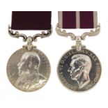 British military pair relating to Thomas Banfield of the Royal Sussex regiment comprising Long