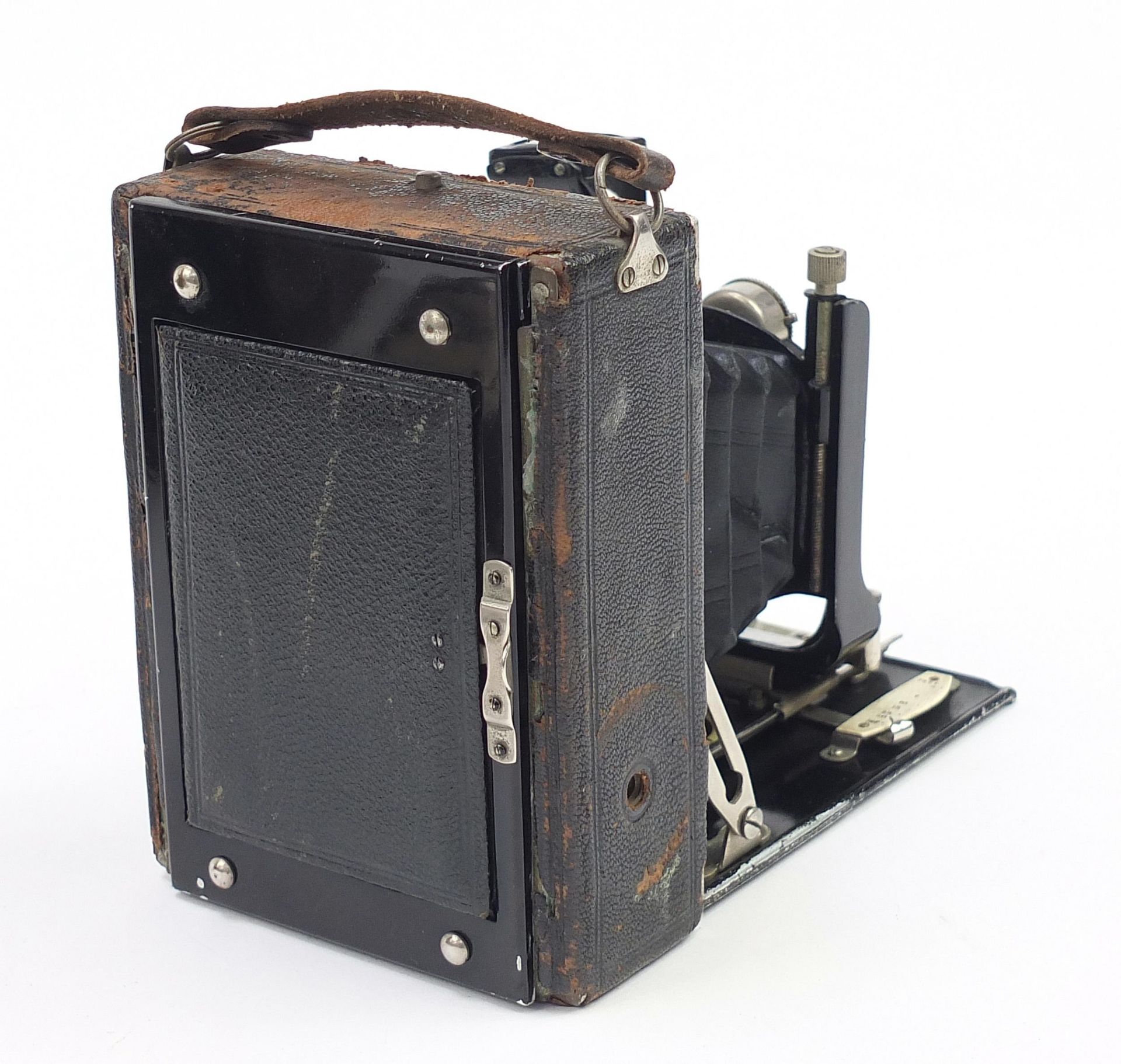 Early 20th century Thornton Pickard Imperial pocket plate camera with leather case - Image 4 of 4