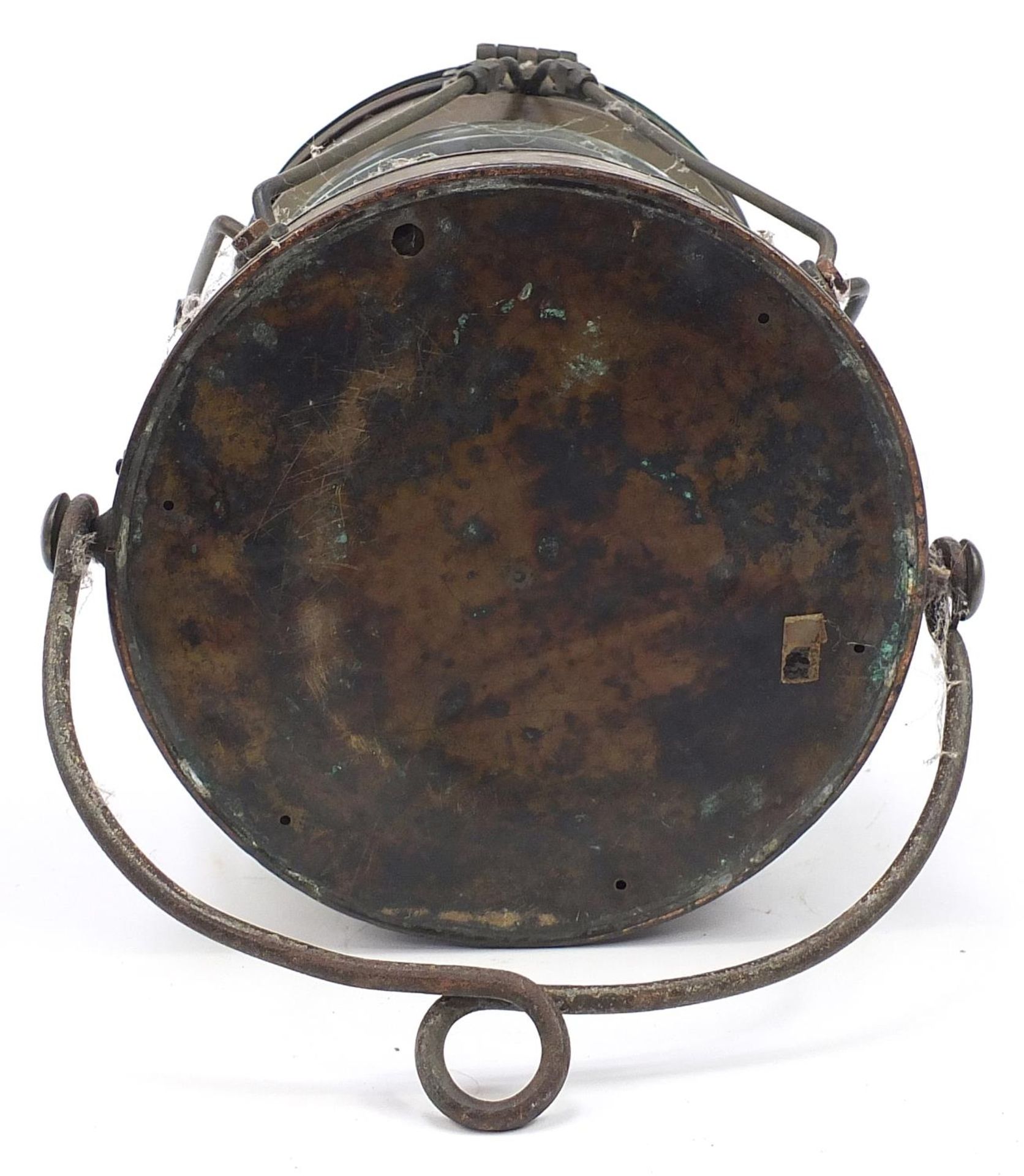 F J Griffiths & Sons copper and glass ship's lantern, impressed R21487, 59cm high - Bild 4 aus 4
