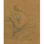 Mother and child, 18th century ink and wash, inscribed in ink Spencer 1782, mounted, framed and