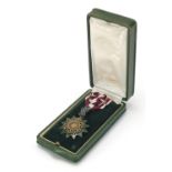 Military interest Order of Merit of Qatar, Third Class housed in an Arthus Bertrand box