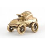 9ct gold vintage car charm, 1.9cm wide, 2.0g