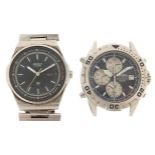 Two gentlemen's Seiko wristwatches, one with box including Seiko Chronograph, the largest 40mm in